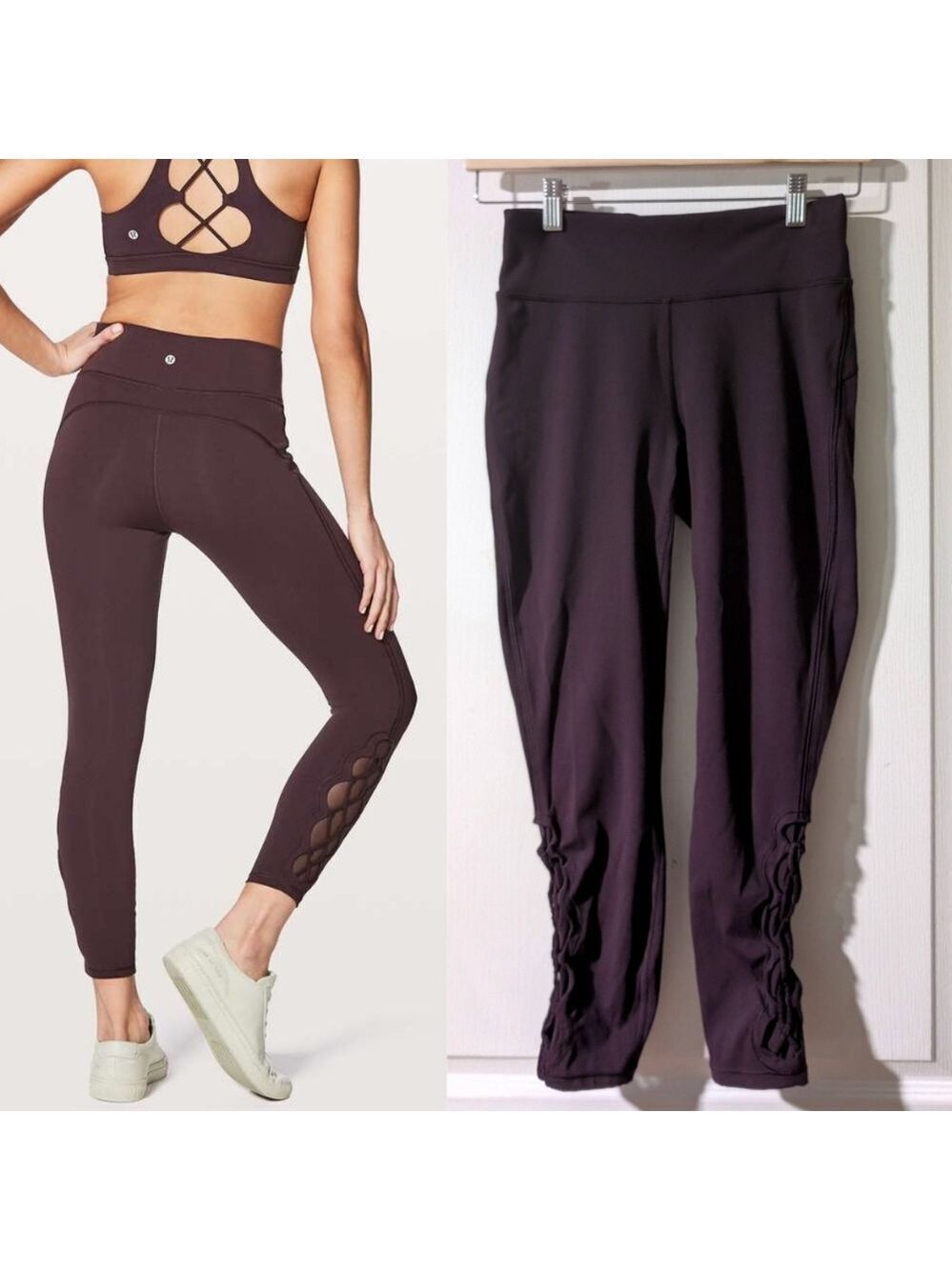 Lululemon | Tied To It 7/8 Tight 25" In Black Cherry